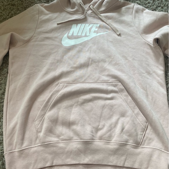 Nike light pink drawstring hoodie size M with a big pocket - Picture 4 of 7